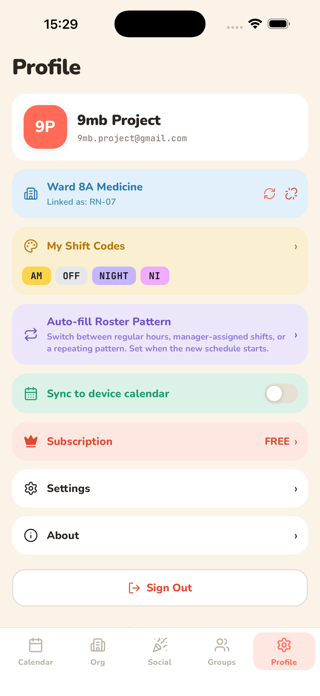 OffDuty - Shift Roster Screenshot 2 of 5