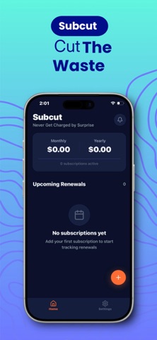 Subscription Tracker AI screenshot