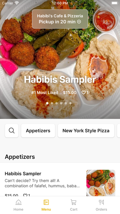 Habibi's Cafe and Pizzeria iPhone screenshot 2 - Food & Drink app
