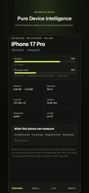 Phone Analyzer screenshot 1