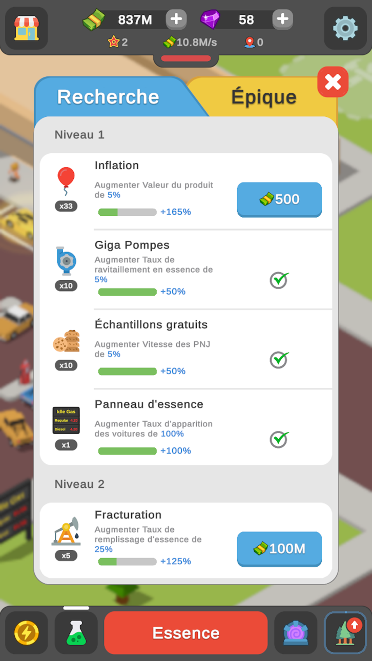 Idle Gas Station Tycoon iOS Mod IPA screenshot 3 - iOS game interface