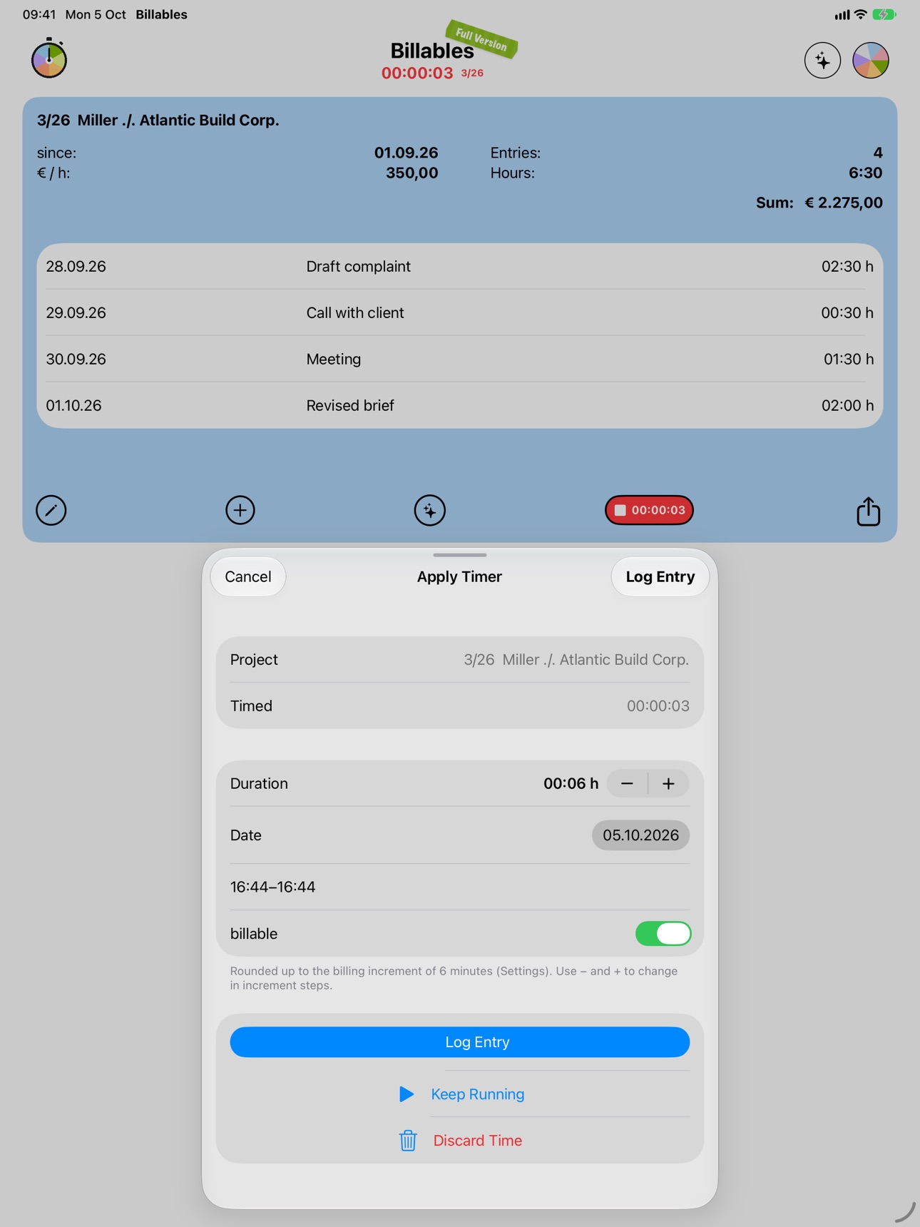 Screenshot 8 of Billables – Timesheets