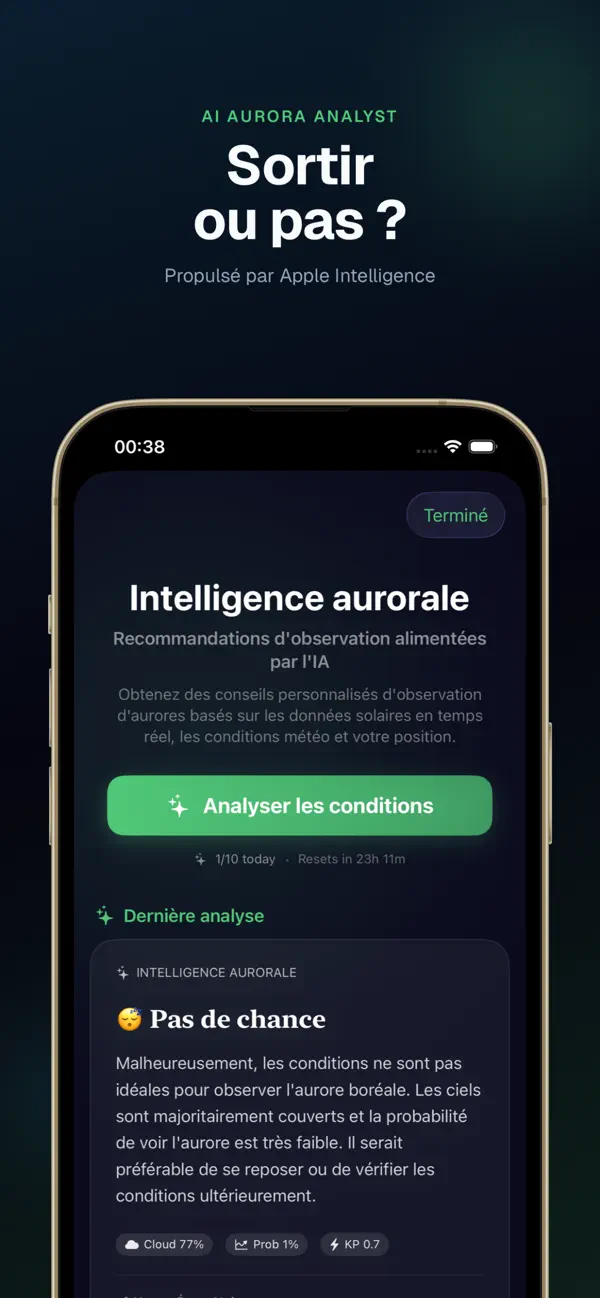 Screenshot #2 pour Prévisions Aurores