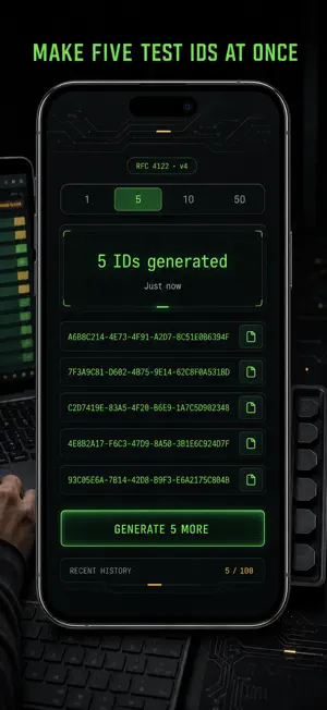 UUID Generator: Bulk GUID v4 screenshot 3