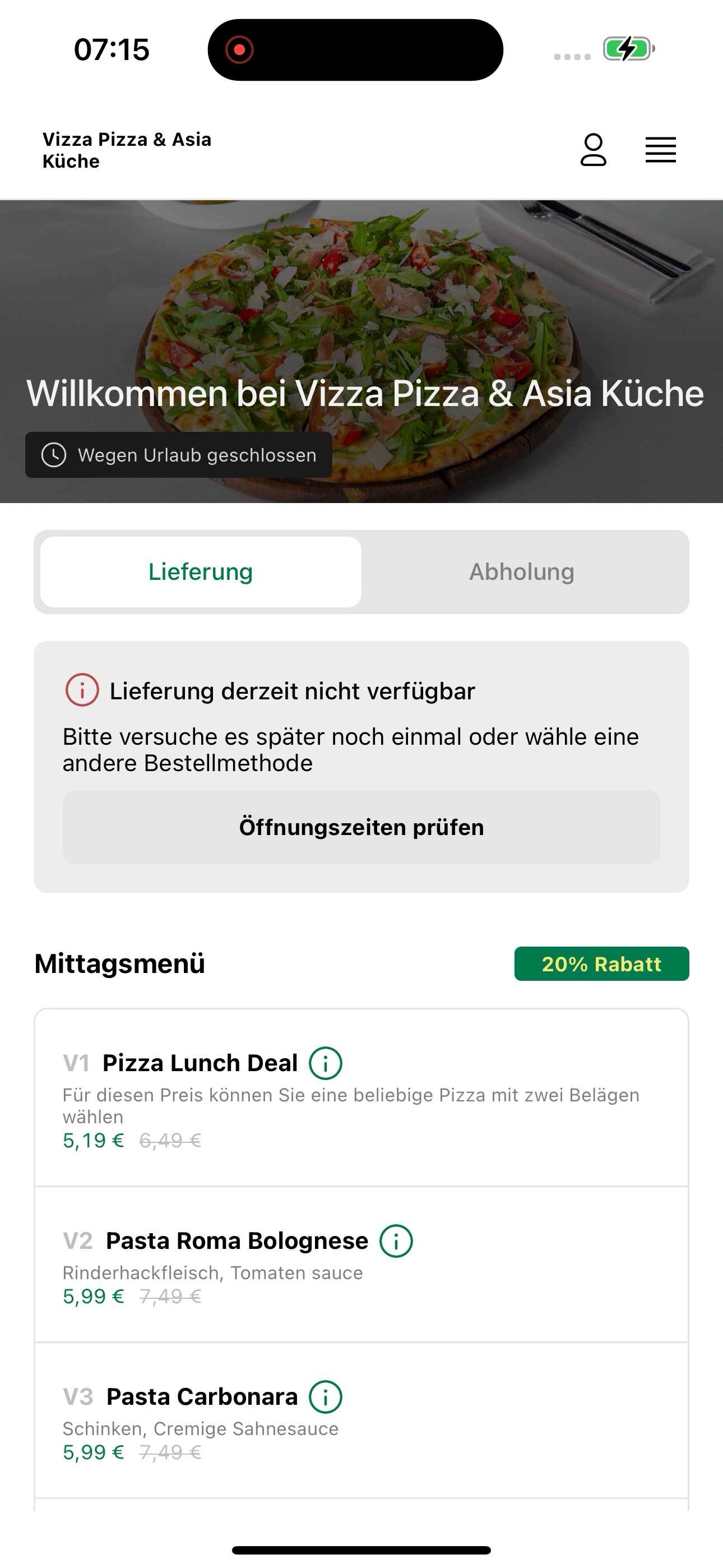 Screenshot 3 of Vizza Pizza & Asia Küche