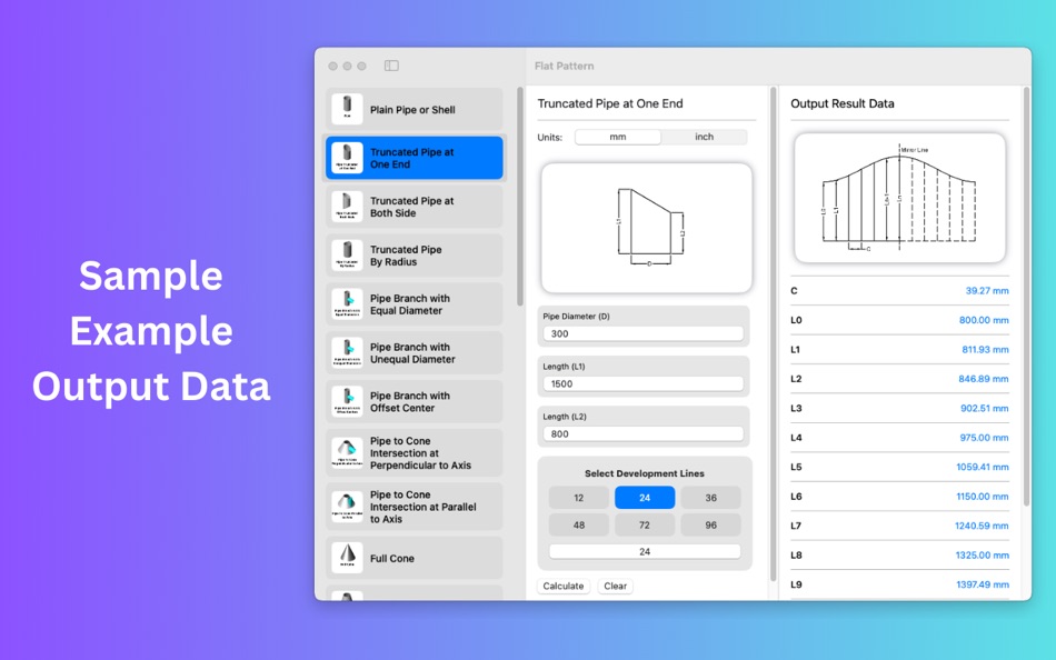 #5. Flat Pattern Calculator (macOS) Podle: Imran Pinjara