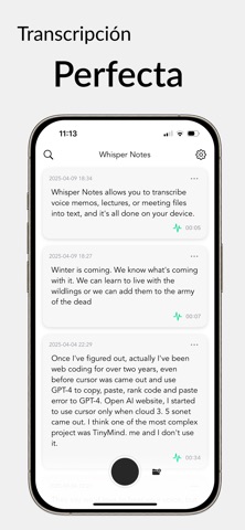 Whisper Notes - Voz a Texto App Store preview screenshot 1