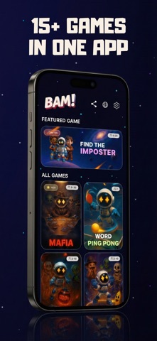 Imposter & Party Games - BAM! iPhone screenshot