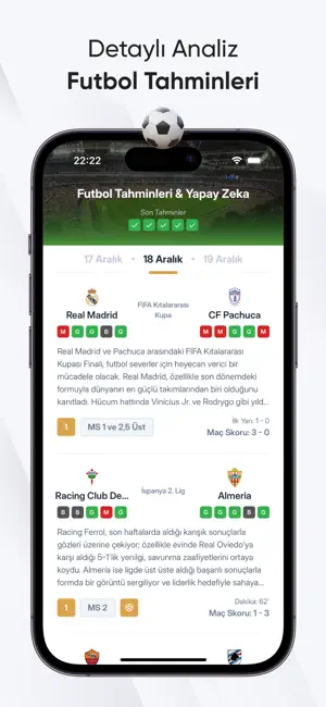 Futbol Tahminleri & Yapay Zeka screenshot 1