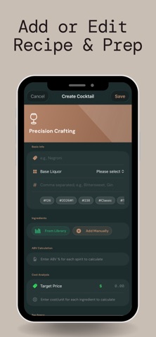 Recipe Sync - Cocktail Prep iPhone screenshot