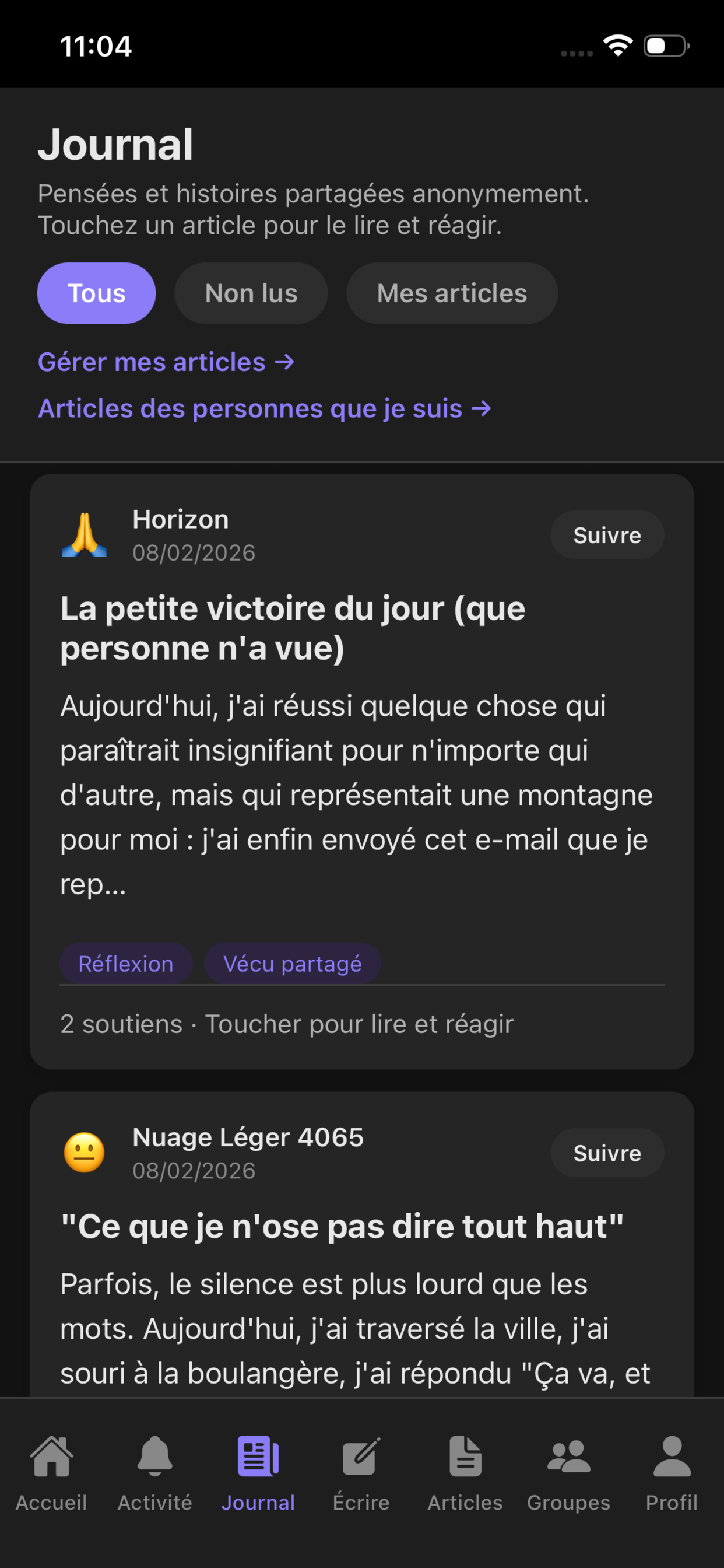 journal anonyme screenshot 3