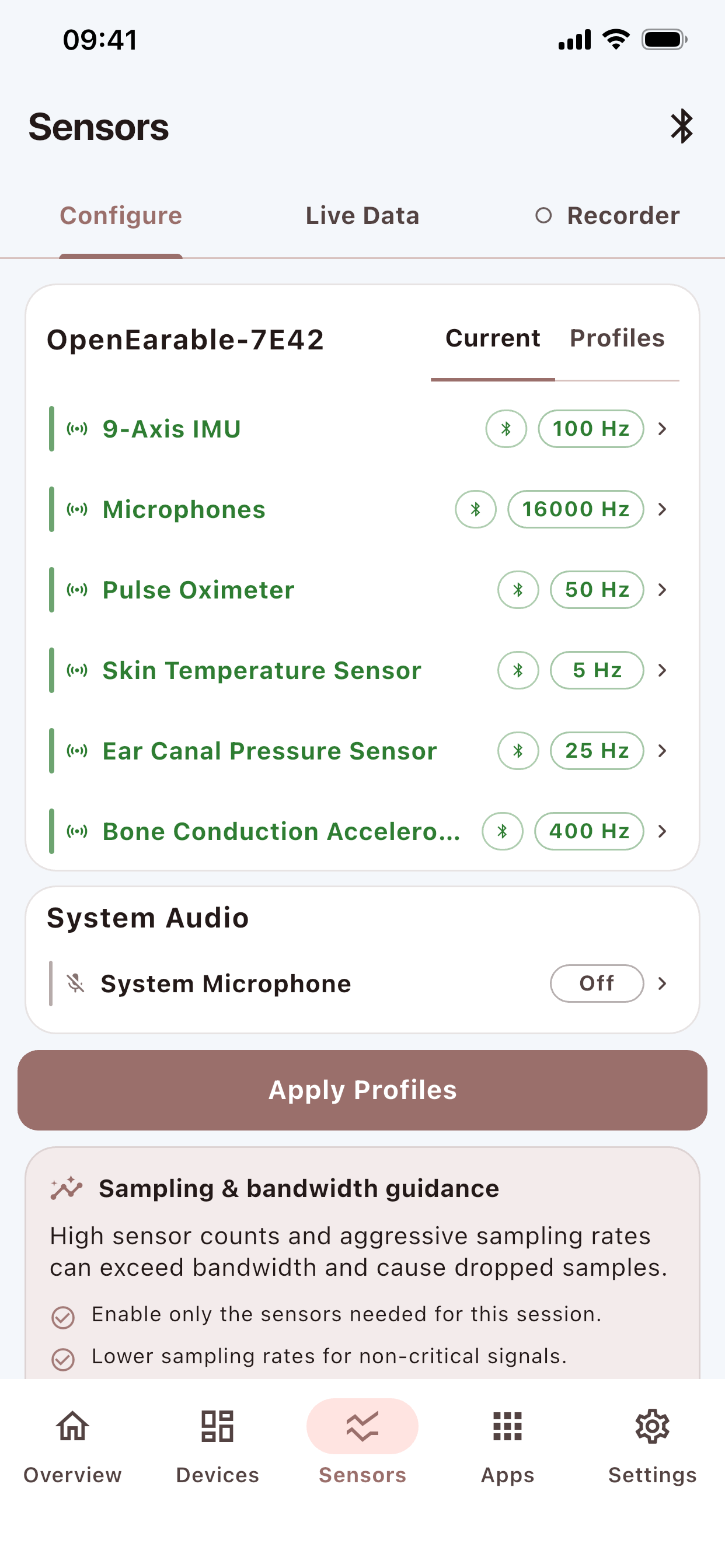 OpenWearable screenshot 3