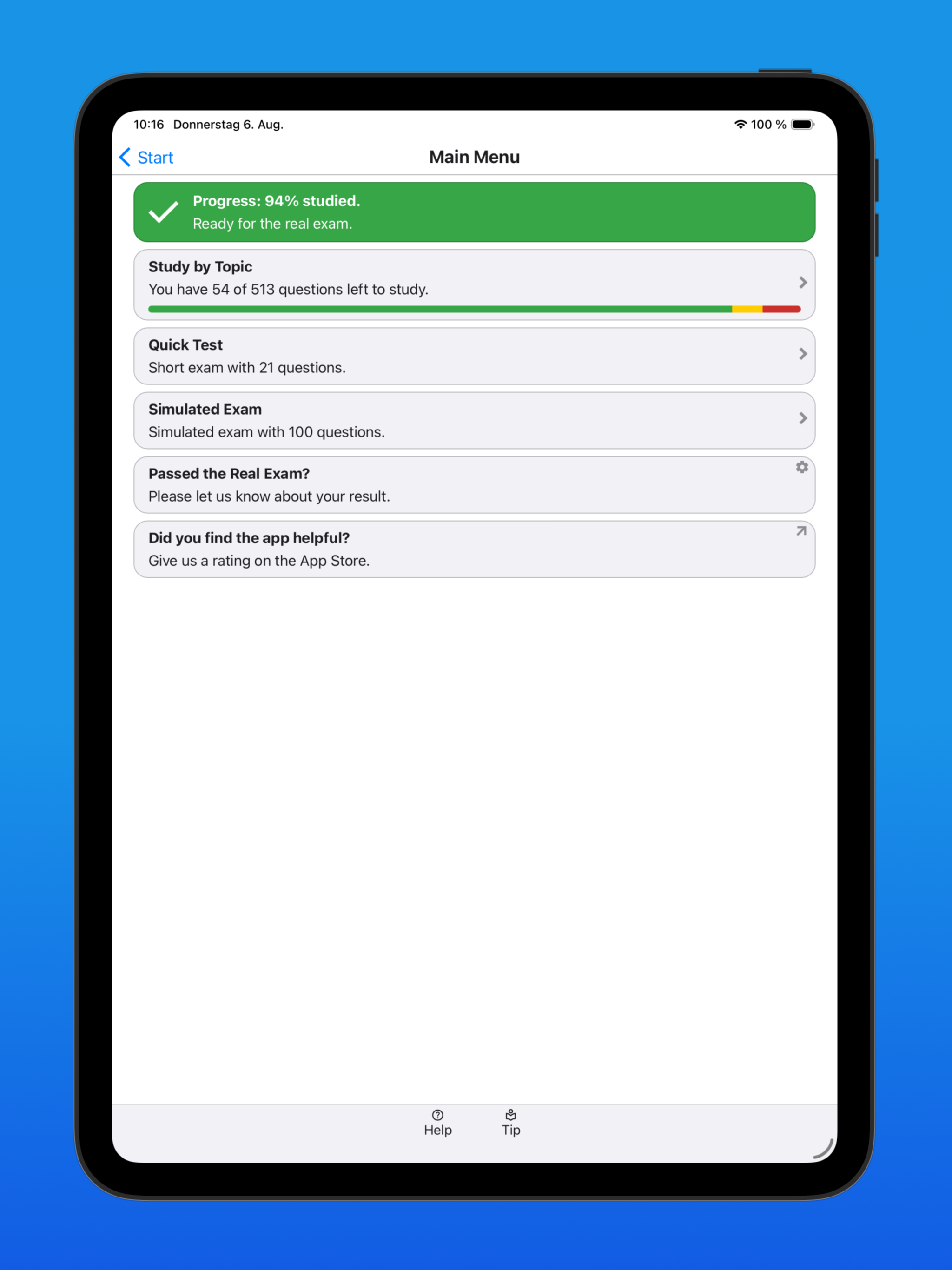 Skydiving Learning Questions screenshot 14