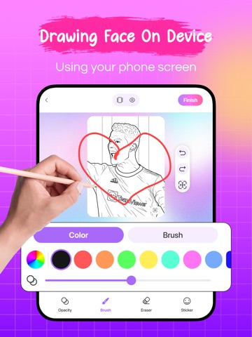 AR Draw, Face Sketch & Trace iPad screenshot