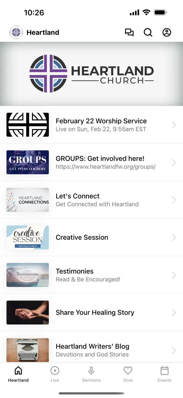 Screenshot #1 pour Heartland Church Fort Wayne