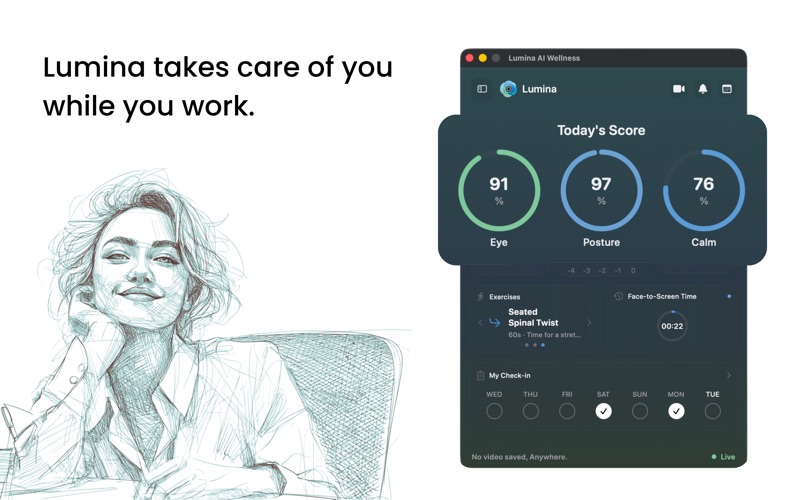Lumina AI Wellness iPhone screenshot