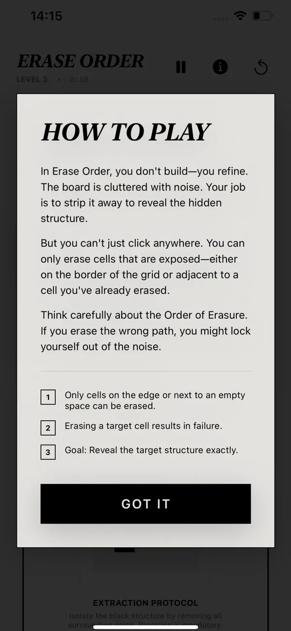 Screenshot #2 pour Erase Order: Reverse Puzzle