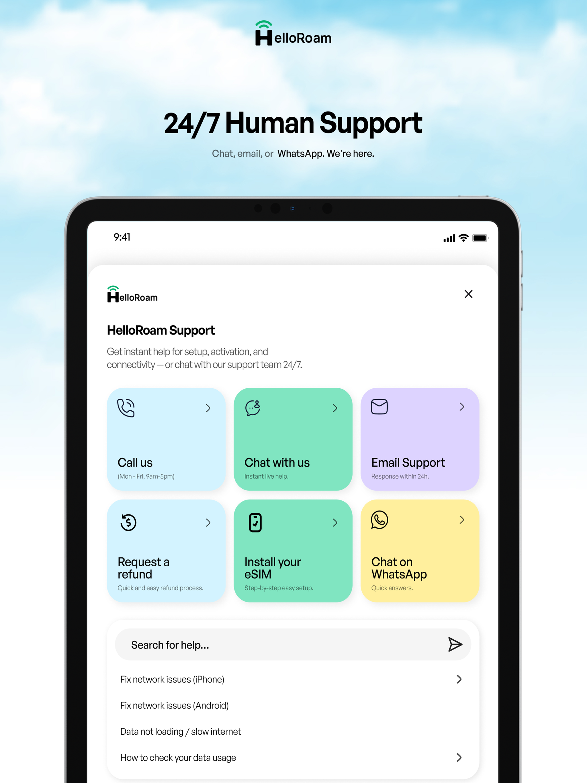 HelloRoam: eSIM Travel Data
