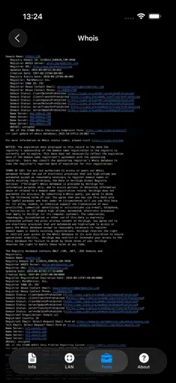 Screenshot von Network Analyzer: Net Tools auf dem iPhone 6