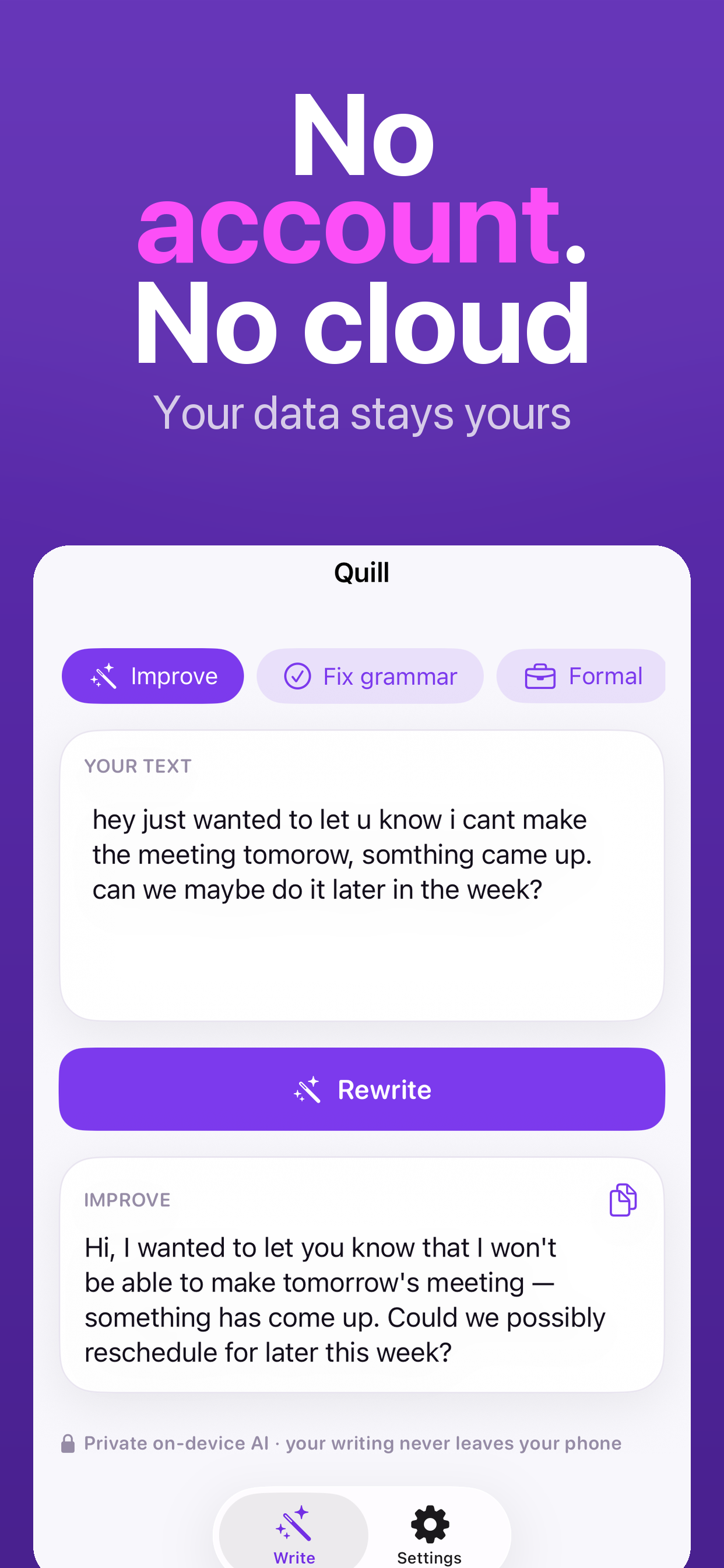 Quill: AI Writing Assistant screenshot 4