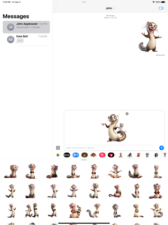 Screenshot #5 pour Funny Ferret Stickers