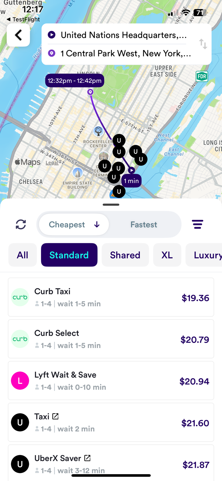 Obi - Get the cheapest ride. screenshot 3