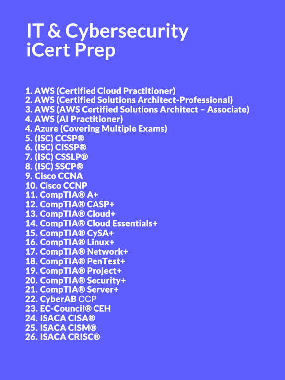 Screenshot #4 pour IT & Cybersecurity iCert Prep