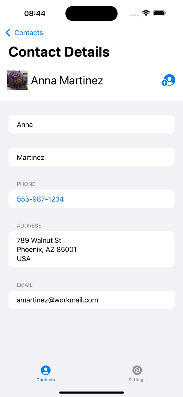 Screenshot #1 pour ACS Contacts