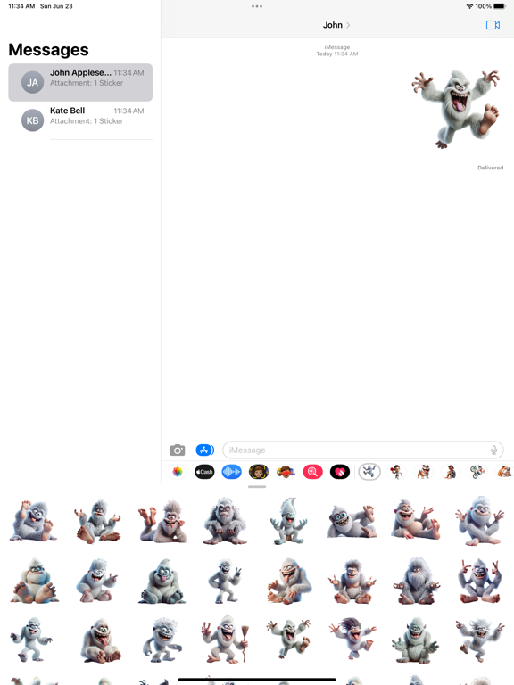 Screenshot #4 pour Goofy Yeti Stickers