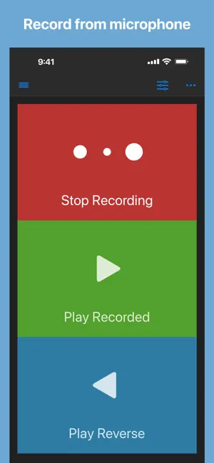 Reverse Audio iPhone screenshot 1