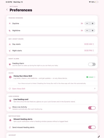 Honey Bun: Baby Tracker iPad screenshot