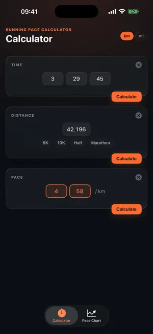 Race Pace Calculator screenshot 2