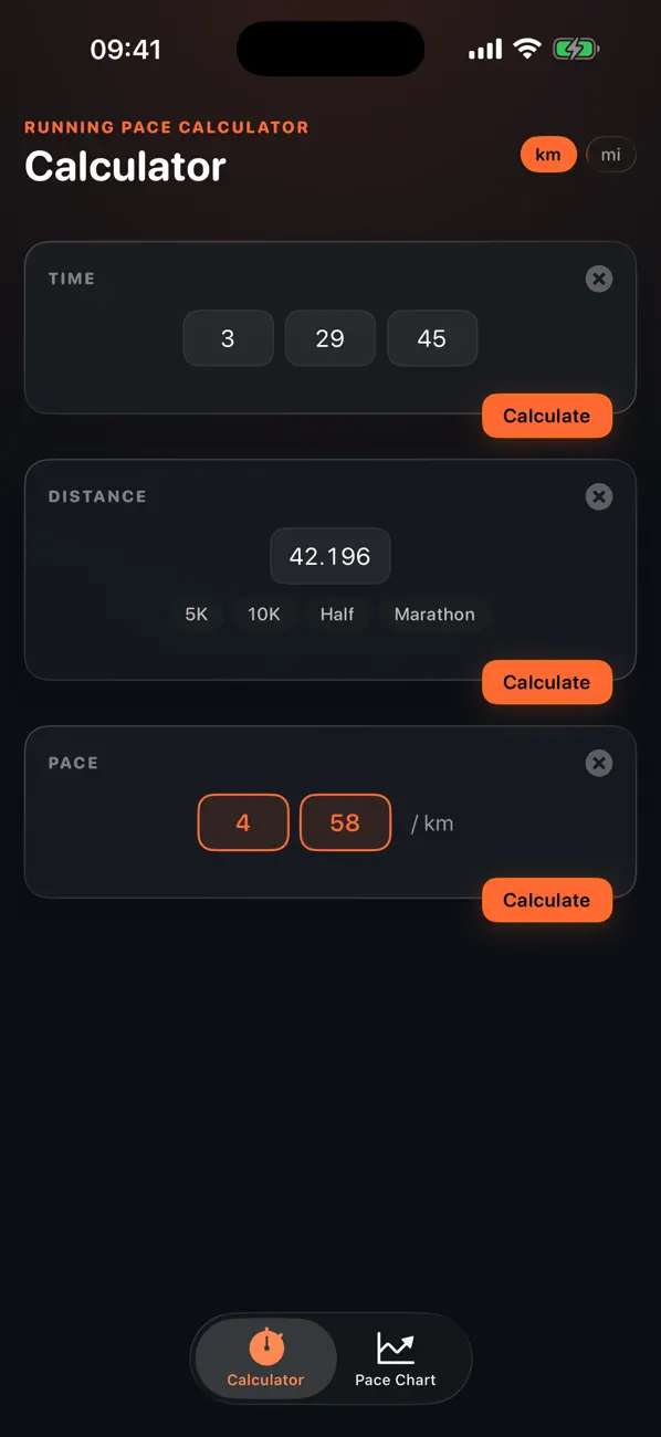 Screenshot #2 pour Race Pace Calculator