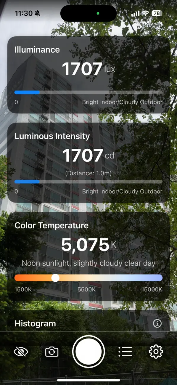 Screenshot #1 pour Light Scope - Lux Meter