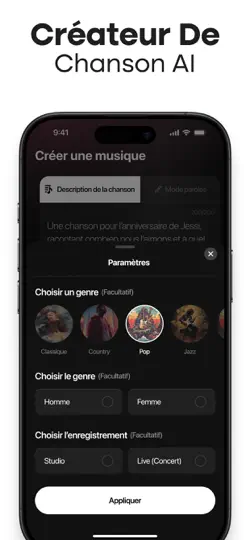Capture d'écran de MyTunes: Générateur Musique IA sur iPhone 6