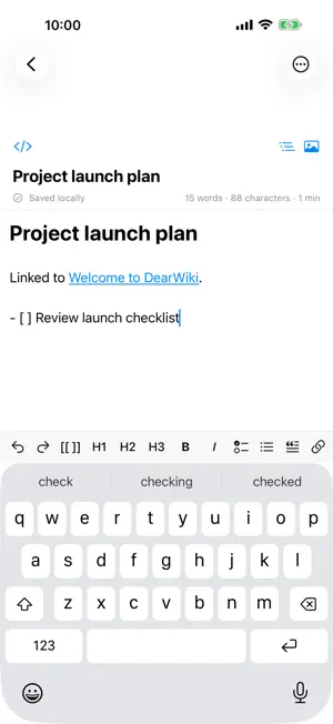 DearWiki screenshot 2