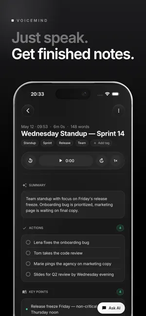 VoiceMind – Voice to Knowledge screenshot 1