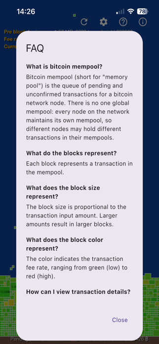 Bitcoin Mempool Screenshot 3 of 3