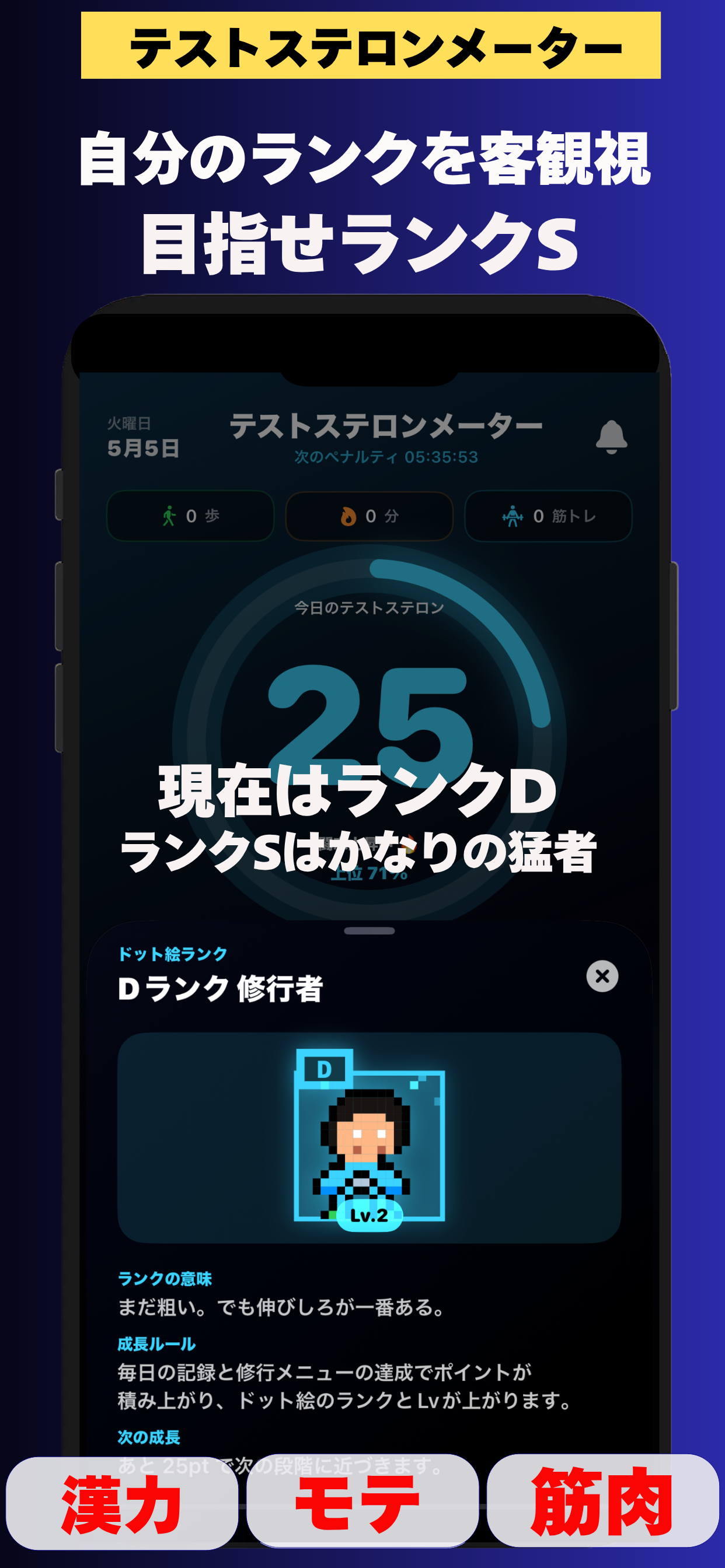 テストステロンメーター｜男磨き習慣アプリ