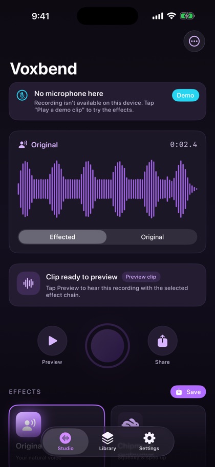 Voxbend current App Store screenshot