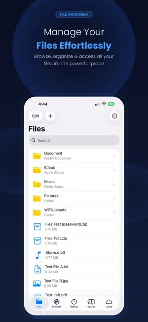 eFiles: File Manager Pro screenshot 1