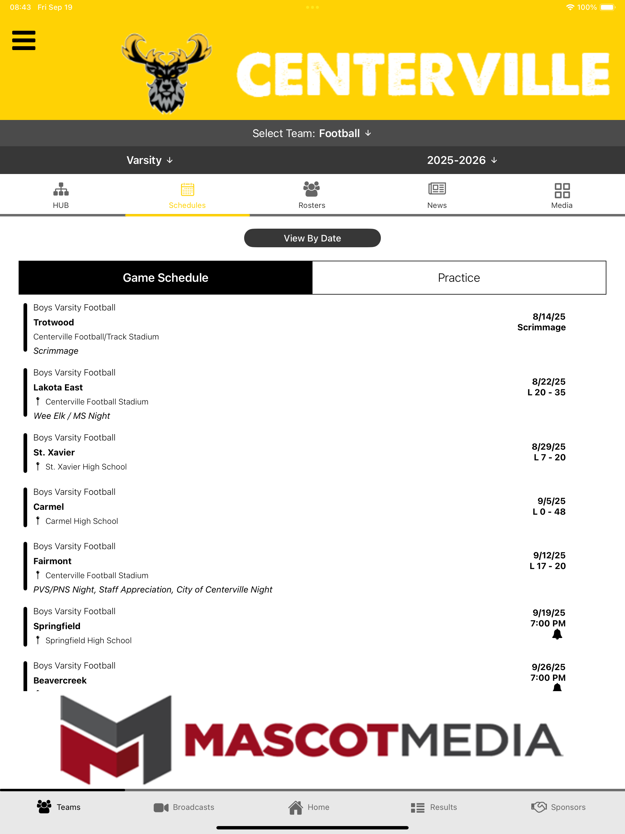 Centerville Athletics screenshot 12