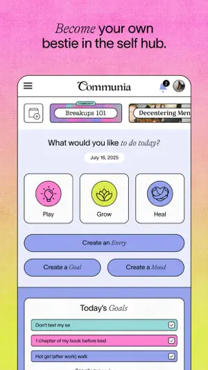 Communia: women's social media screenshot 3
