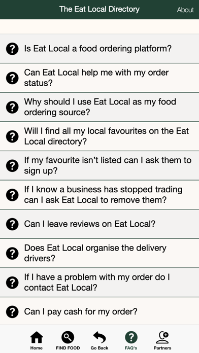 The Eat Local Directory iPhone screenshot