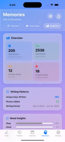 Diary - One Line Daily iPhone screenshot