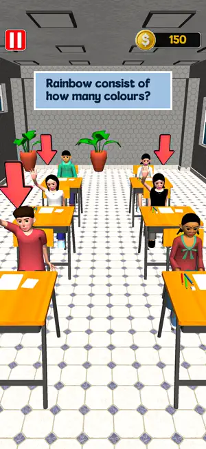 Paper Pass Fail Teacher Game screenshot 2