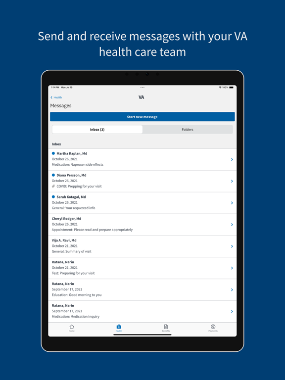 VA: Health and Benefits iPad screenshot 4 - Medical app