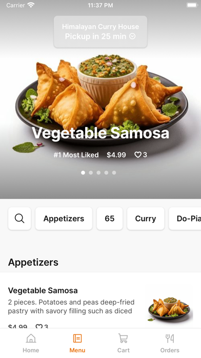 Himalayan Curry Nashua iPhone screenshot 2 - Food & Drink app