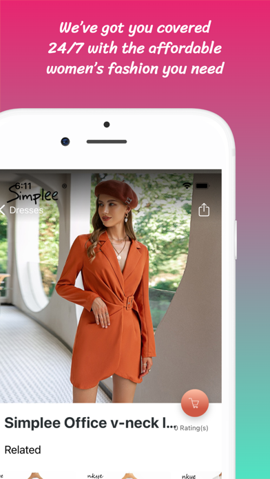 Women's evening dress shop Screenshot