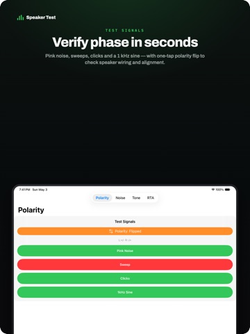 Audio Techniques|Speaker Test iPad screenshot
